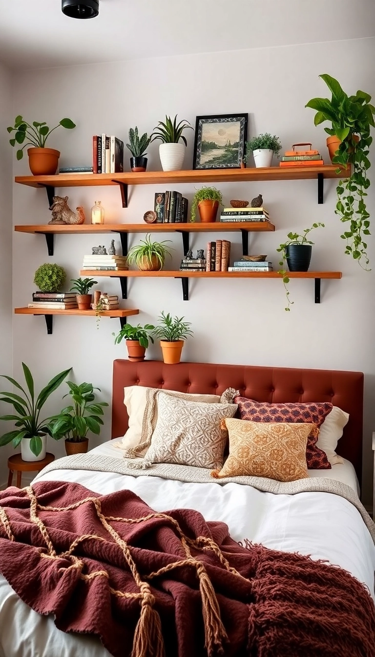 22 Boho Bedroom Ideas That'll Turn Your Space into a Cozy Oasis (You Won't Believe #15!) - 20. Creative Shelving