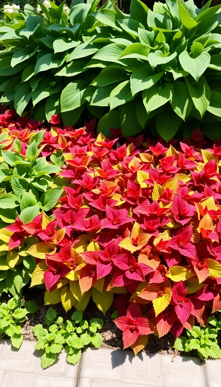 26 Stunning Plant Combinations to Transform Your Sunny Front Yard! - 5. Colorful Contrast: Coral Bells and Hostas