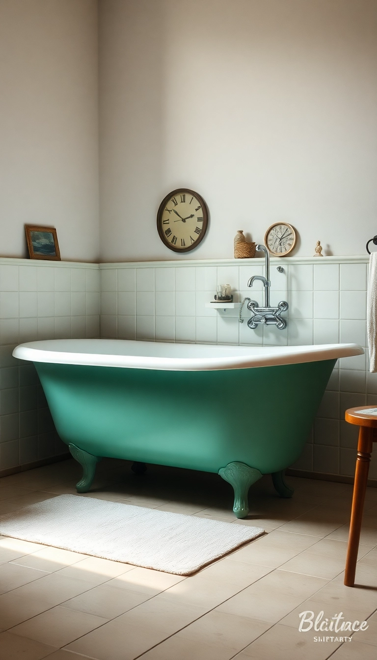 21 Moody Vintage Bathroom Decor Ideas You Can't Miss (Especially #12!) - 16. Colorful Bathtubs