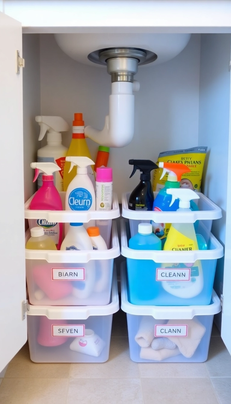 21 Dollar Store Organizing Ideas to Transform Your Home - 18. Under-Sink Organization