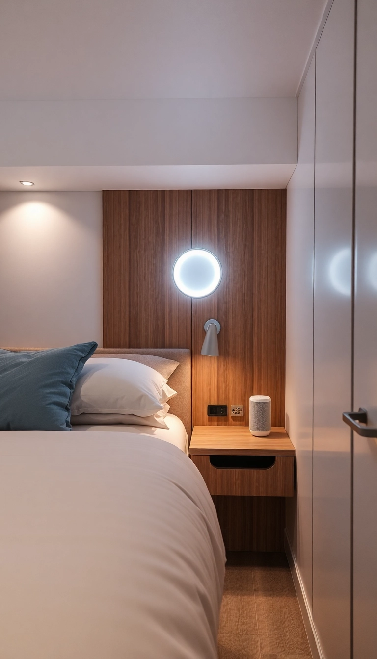 20 Small Room Bedroom Ideas That'll Make You Swoon (You Won't Believe #5!) - 18. Smart Technology Integration