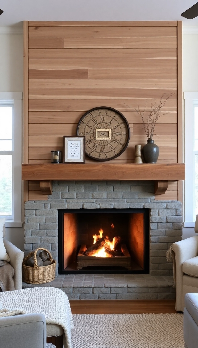 28 Stunning Shiplap Fireplace Ideas That'll Transform Your Living Space! - 10. Textured Shiplap