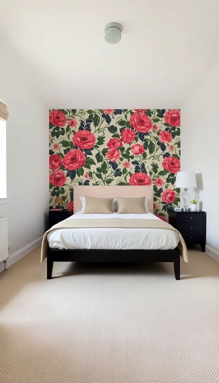 20 Small Room Bedroom Ideas That'll Make You Swoon (You Won't Believe #5!) - 13. Bold Wallpaper