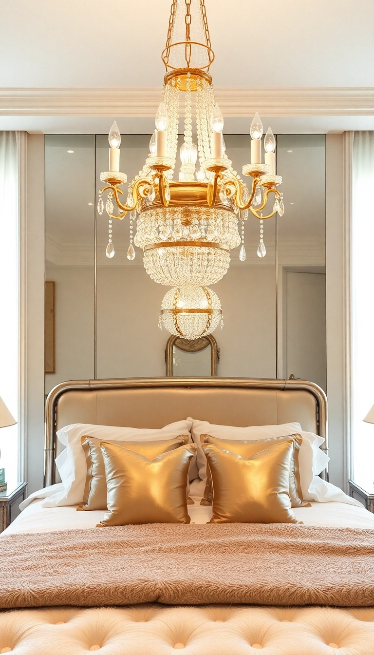 20 Ralph Lauren Bedroom Ideas That'll Make You Feel Like Royalty (You Won't Believe #5!) - 9. Glamorous Metallics