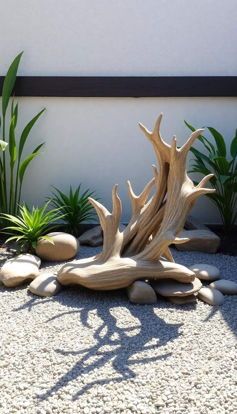 22 Zen Garden Ideas That'll Transform Your Outdoor Space into a Tranquil Oasis! - 21. Nature-Inspired Art