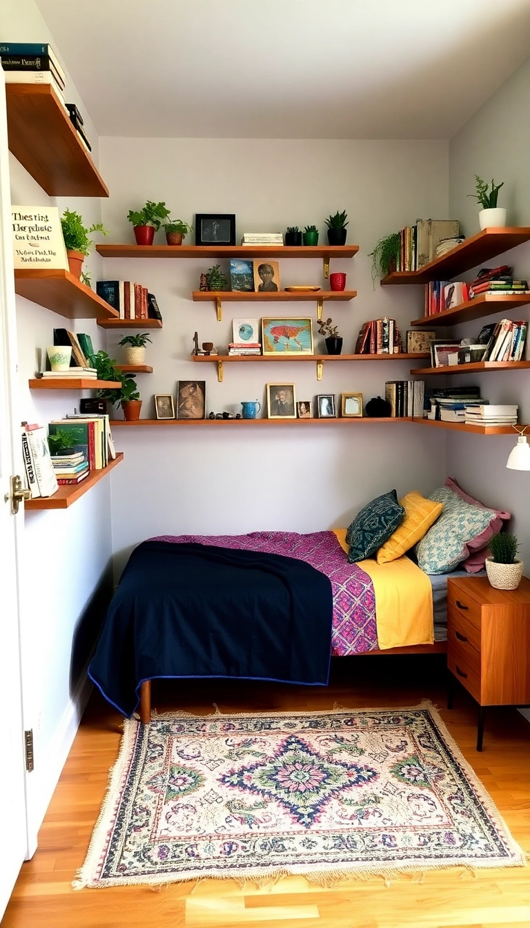 20 Small Room Bedroom Ideas That'll Make You Swoon (You Won't Believe #5!) - 4. Floating Shelves