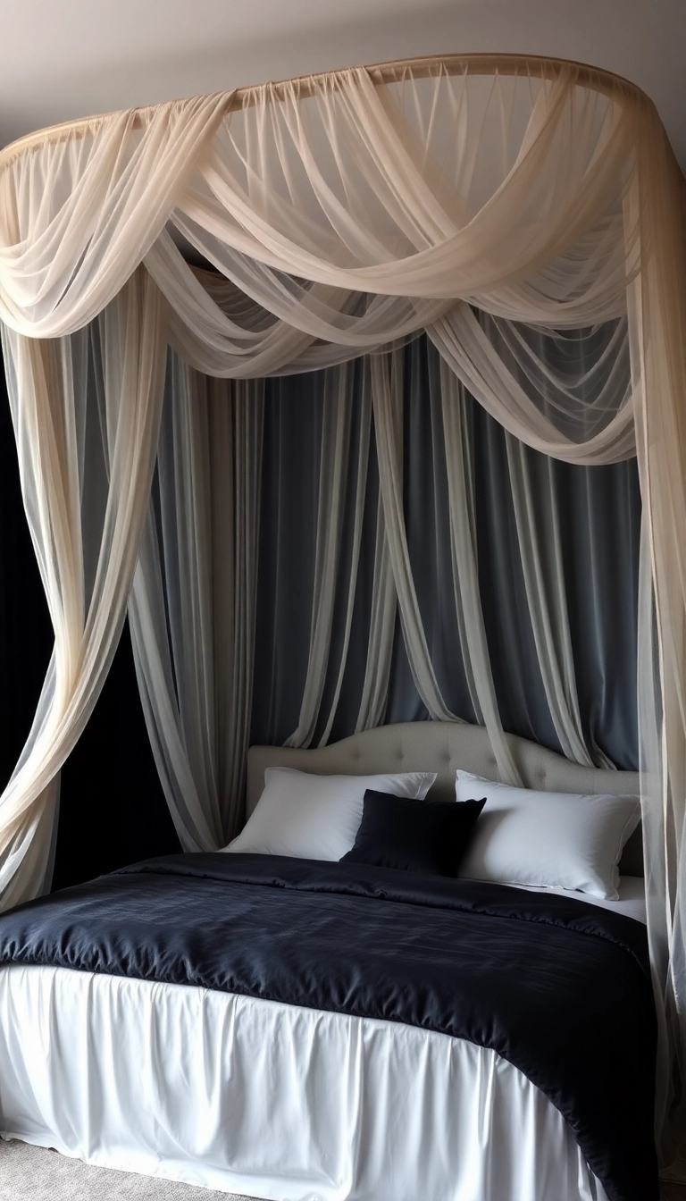 21 Dark Romantic Bedroom Ideas That'll Ignite Your Passion (You Won't Believe #9!) - 6. Romantic Canopy Beds