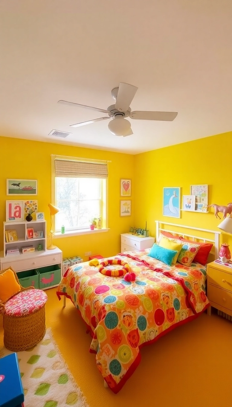 28 Paint Colors for Bedroom Ideas That Will Transform Your Space (You Won't Believe #14!) - 19. Bright Lemon Yellow